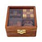 Ajuny 4-In-1 Wooden Puzzle Box - 3D Puzzles & Brain Teaser Games For Adults, Wooden Puzzles, Logic Iq Brain Games, Rustic Decor, Unique Gift For Christmas & Birthday