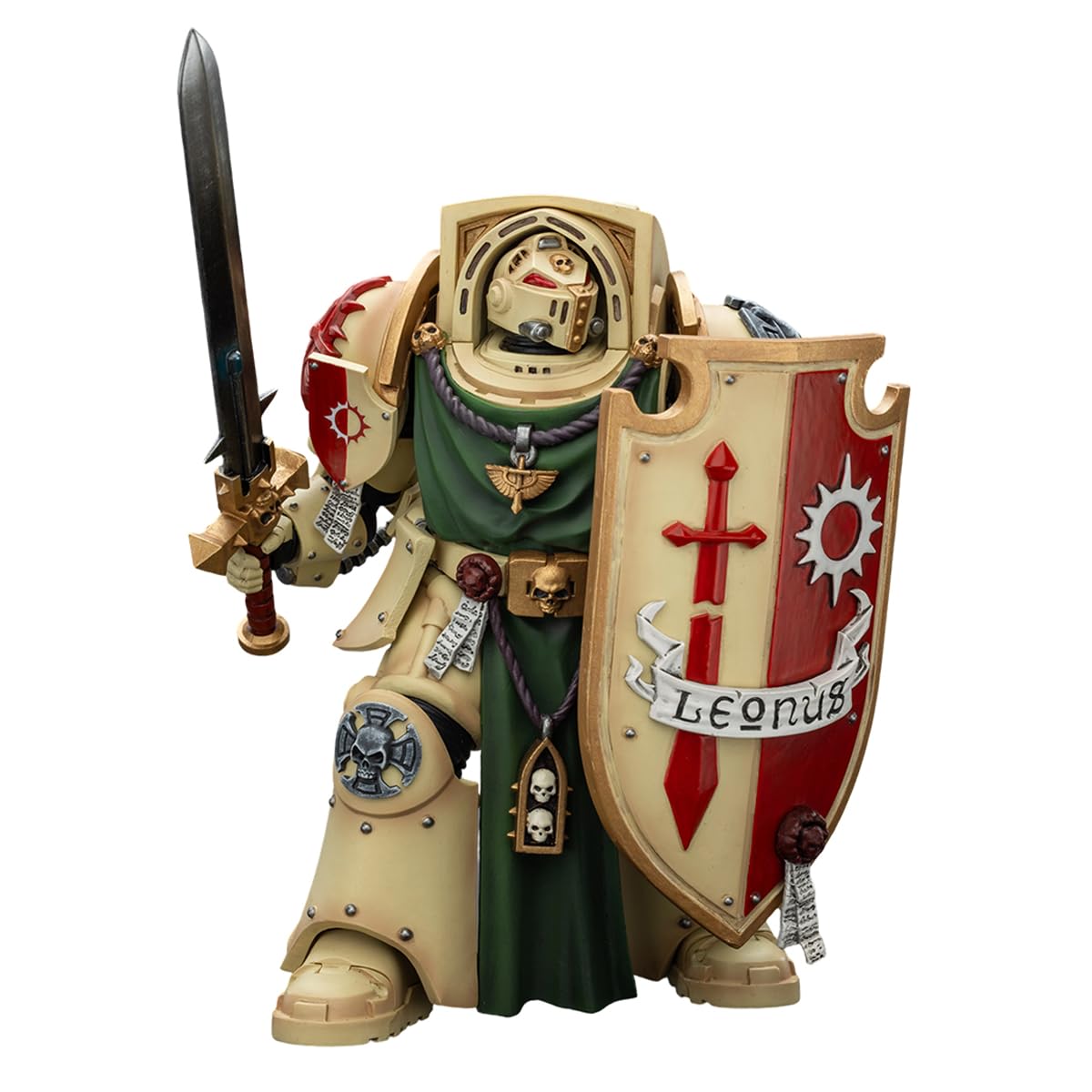 JOYTOY Warhammer 40 000 1/18 Action Figure Dark Angels Deathwing Knight 2 with Power decorative replica blade  Storm Shield and Watcher in The Dark Collection Models Birthday Gifts 15Age+
