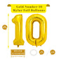 Pigetale 40 Inch 10 Number Balloons Gold Big Giant Jumbo Number 10 Balloons, Foil Mylar Helium Digital Balloons For Toddler Girl