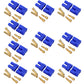 10Sets Ec2 Battery Connector Rc Adapter Gold-Plated 2.0Mm 2Mm Banana Plug Bullet Connector For Rc Lipo Battery