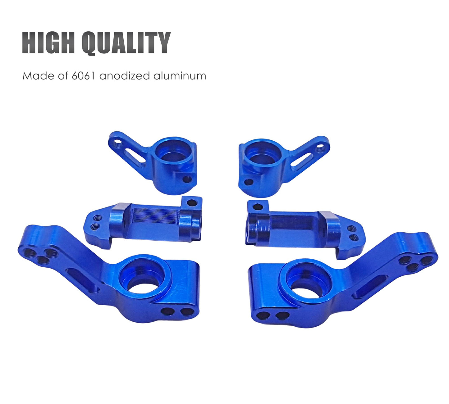 HOPLEX RC Aluminum Alloy Caster Block&Steering Blocks&Rear Stub Axle Carriers Replace for 3632 3736 3752 for 1/10 Traxxas 2WD Sl