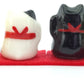 Yakushigama Mini Maneki Neko Set - 6 Antique Black Porcelain Cat Figurines