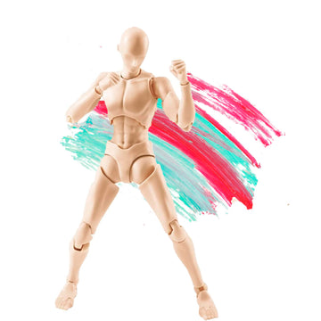 Gnallang Action Figures Pvc Model (Yellow Color) With Box Drawing Figure Models For Artists(Male)