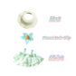 Dress For 17Cm Doll Designed ,Cute Chic Dress Set, Clothes Accessories (No Doll) (Green Saree + Hat)