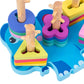 Trendivibe Wood Geometric Shape Matching Building Blocks Color Cognitive Learning Toys Elephant| Baby Learning Toy | Infant Acti
