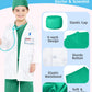 Gleamkid Doctor Costume For Kids, Kids Scrubs With Lab Coat, 9Pcs Toddler Halloween Costume, Career Day Costume For Boy Girls