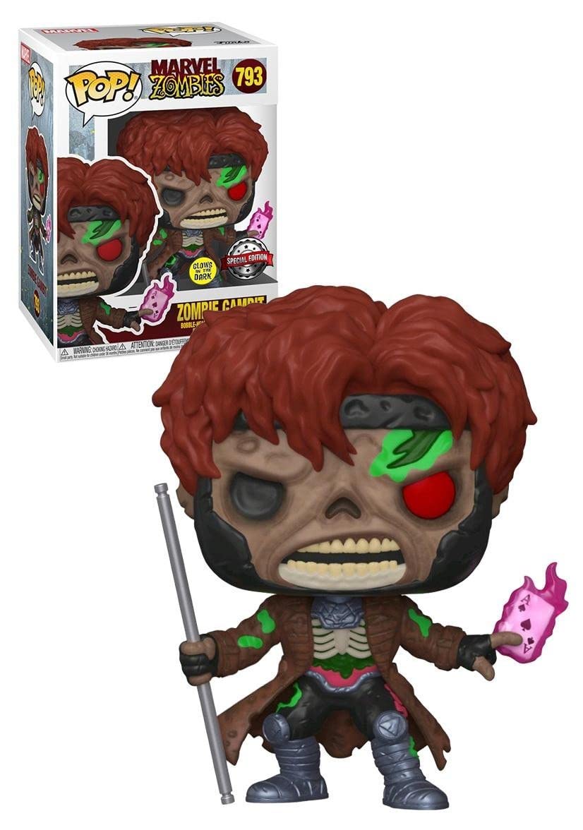 Funko Pop! Marvel Zombies 793 Zombie Gambit Exclusive Vinyl Figure - Green, Yellow