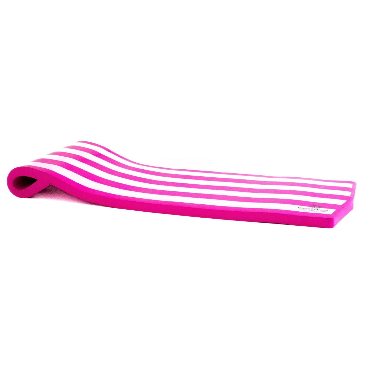 Cococabana 74 Inch Foam Float For Pools & Lakes Vinyl Foam Pool Floats (Pink Stripe, 2In Thick)