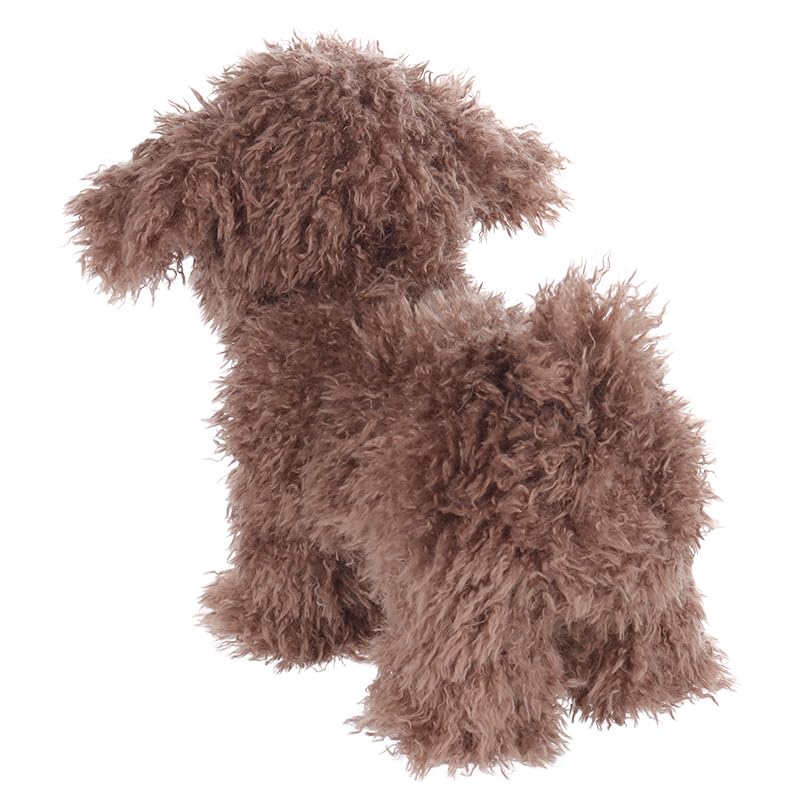 Apricot Lamb Toys Plush Dark Brown Poodle Dog Puppy Stuffed Animal Soft Cuddly Perfect For Child 8.3 Inches
