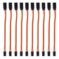 ACEIRMC 10pcs 3-Pin Servo Extension Cable Cord Female to Male Lead Wire Connector JR for RC Car Airplanes Remote Control (15cm)