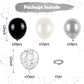 Black And Silver Balloons, Metallic Silver And Black Balloons Pearl Silver Confetti Balloons Black Silver Party Balloons Chrome