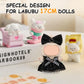 17cm Doll Clothes Set  enhanced Jeans & Knitted Sweater Outfit for 17cm 15cm Dolls  Cute Dress Up Fashion  No Doll Included (Black Dress  17cm/15cm)
