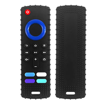 Ersihua Silicone Remote Teething Toys For Baby, Remote Control Shape Teethers For Babies 18+ Months,Silicone Tv Remote Teether Bpa Free(Black