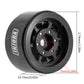 INJORA 1.0 Beadlock Wheel CNC Aluminum Wheel Rims for TRX4M Axial AX24 SCX24 FMS FCX24 1/18 1/24 RC Crawler Car(Black)