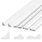 Relaxgiant 12 Pcs Miniature Dollhouse Trim Dollhouse Accessories 3 Styles On 1: 12 Scale 16'' Long Wooden Trims Finishing Corner
