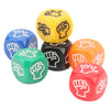 VBESTLIFE 12Pcs Finger Guessing Game Dice, 6 Sided 6 Colors 20mm Rock Paper Scissors Game Dice for Adults Kids Family Party