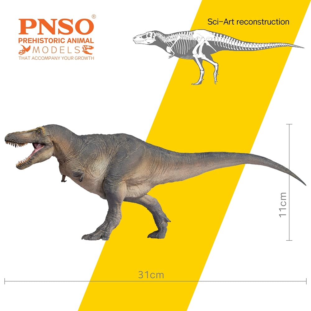 PNSO Prehistoric Dinosaur Model - 51 Chuanzi The Tarbosaurus, Plastic Material, Realistic Design