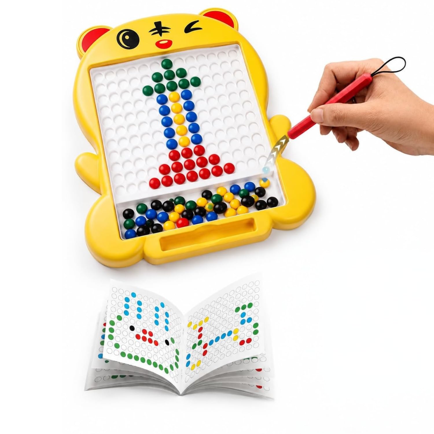Magnetic Drawing Board for Kids with 80 Beads & Magnetic Pen | Big Size Magnetic Doodle Board | Educational Learning Toy, Drawin