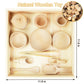 12 Pcs Wooden Sensory Bin Tools, 1 Wooden Box + 11 Sensory Tools For Toddlers & Preschool Children, Montessori Sensory Wooden Toys Fine Motor Learning Pretend Play For Kids
