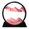 Muyan Moving Sand Art Picture Sandscapes in Motion Round Glass 3D Deep Sea Sand Art for mature-themed Kid Large Desktop Art Toys (Pink  12 Inch)