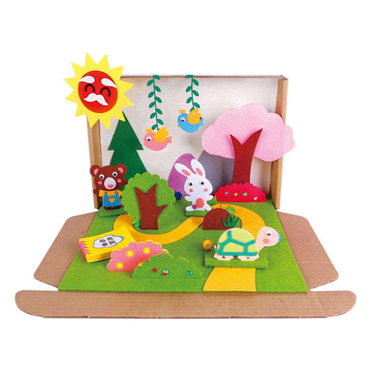 Calandis Diy Felt Craft Kit Patchwork Animals Story Tortoise And Hare | Kids Crafts | Craft Kits
