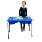 Children'S Factory Neptune 24'' Large Sensory Table, Sandbox With Lid, Water Table For Kids Blue