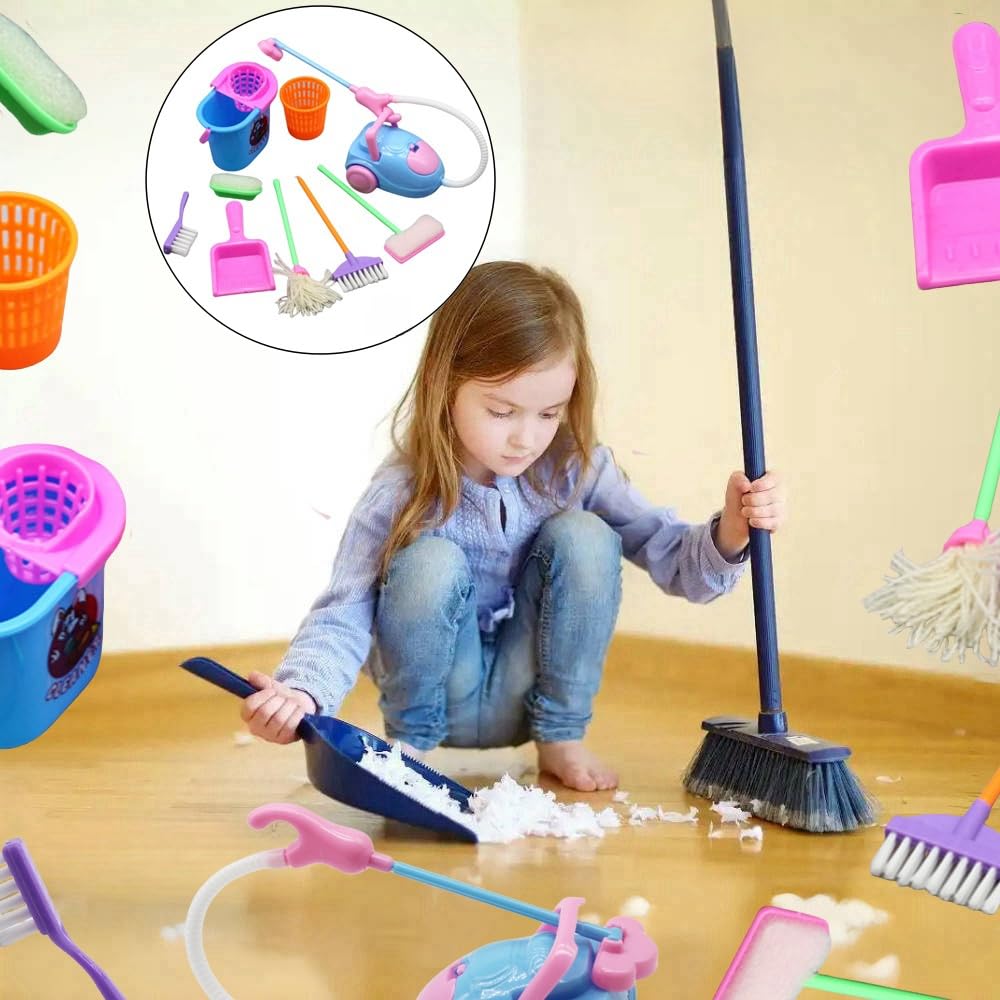 Doll House Accessories And Furniture Set, Miniature Bucket Doll Housework Cleaning Supplies Mini Dollhouse Accessories Dollhouse