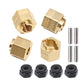GTHELE Brass Wheel Hex Hub 6mm(+1.5mm) Extenders Adaptor Set for 1/18 TRX4M Upgrade Parts RC Crawler Car