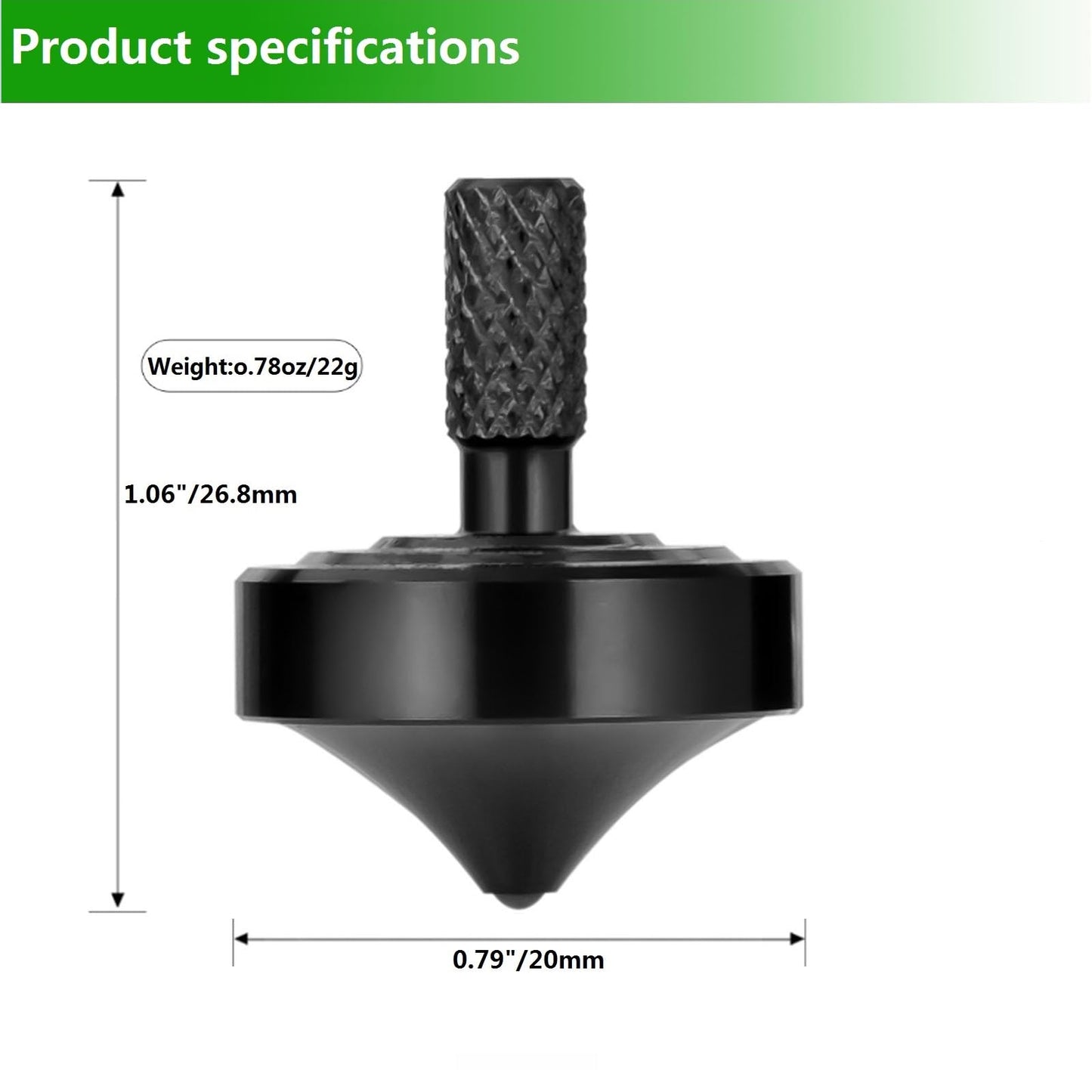 CHEETOP Stainless Steel Spinning Top  Precision Mini Desktop Gyroscope  Kill Time Reduce Stress ADHD Toys  Perfect Balance Gyro (Black Style 3)