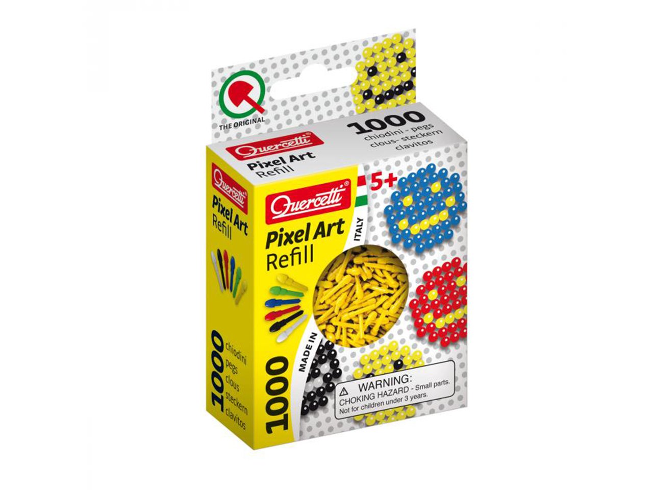Quercetti Pixel Art Refill - 1000 Pegs - Yellow
