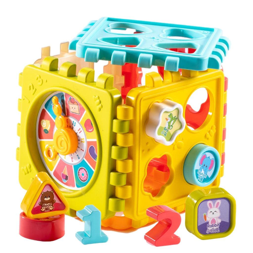 THE STYLE SUTRA Number and Shape Blocks Cube Fun Training Interactive Sorter Puzzle Toys|Preschool Toys & Pretend Play|Wooden & 