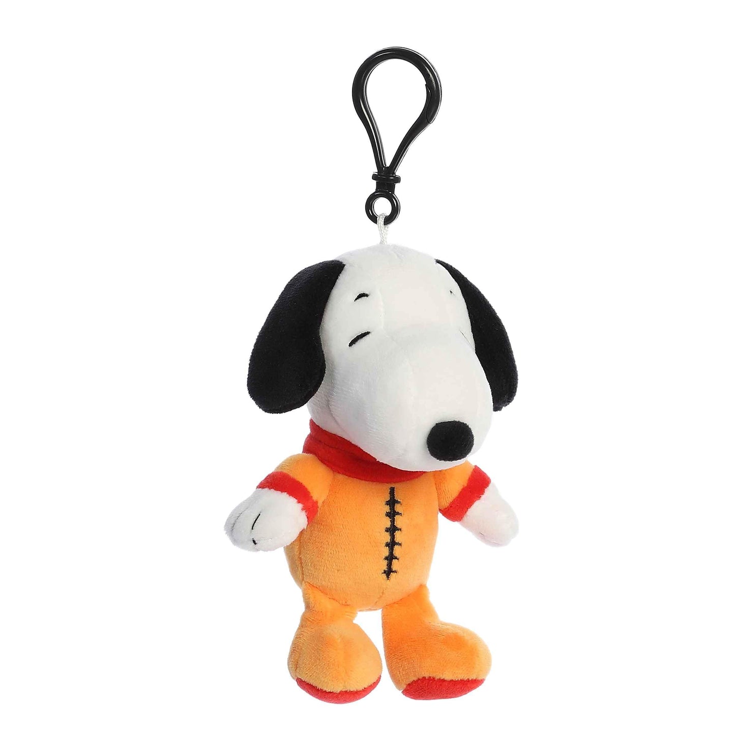 Aurora Timeless Peanuts Astronaut Snoopy Clip-On Stuffed Animal - Classic Characters - Lasting Memories - Orange 5 Inches