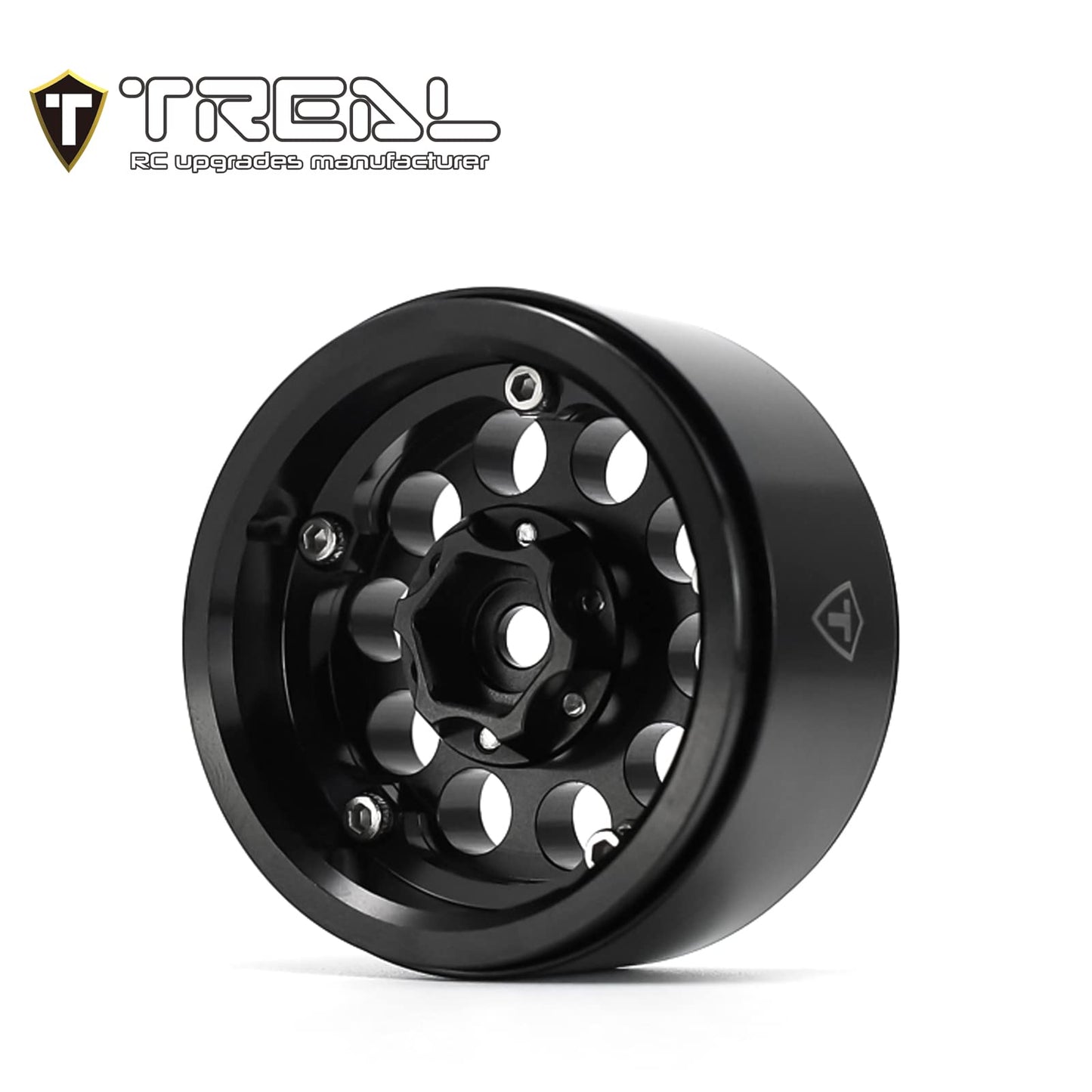 Treal Rc Wheels 4Pcs 1.9 Inch Beadlock Rc Rims Set For 1:10 Rc Crawler Compatible With Axial Scx10 Scx10 Ii 90046 Scx10 Iii Trx4