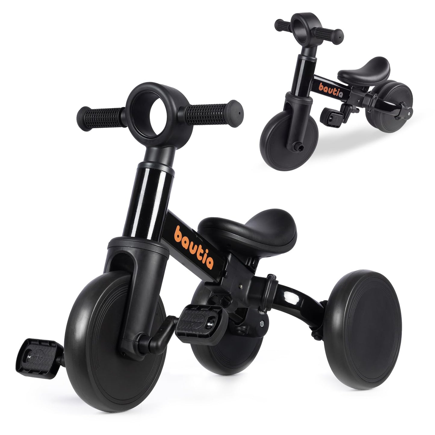 BAUTIA Tricycle for Toddlers 1-3, 4 in 1 Baby Balance Bike 1 2 Year Old Boy Girl Birthday Gift, Kids Bicycle Outdoor Toy with Re