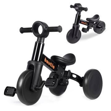 BAUTIA Tricycle for Toddlers 1-3, 4 in 1 Baby Balance Bike 1 2 Year Old Boy Girl Birthday Gift, Kids Bicycle Outdoor Toy with Re