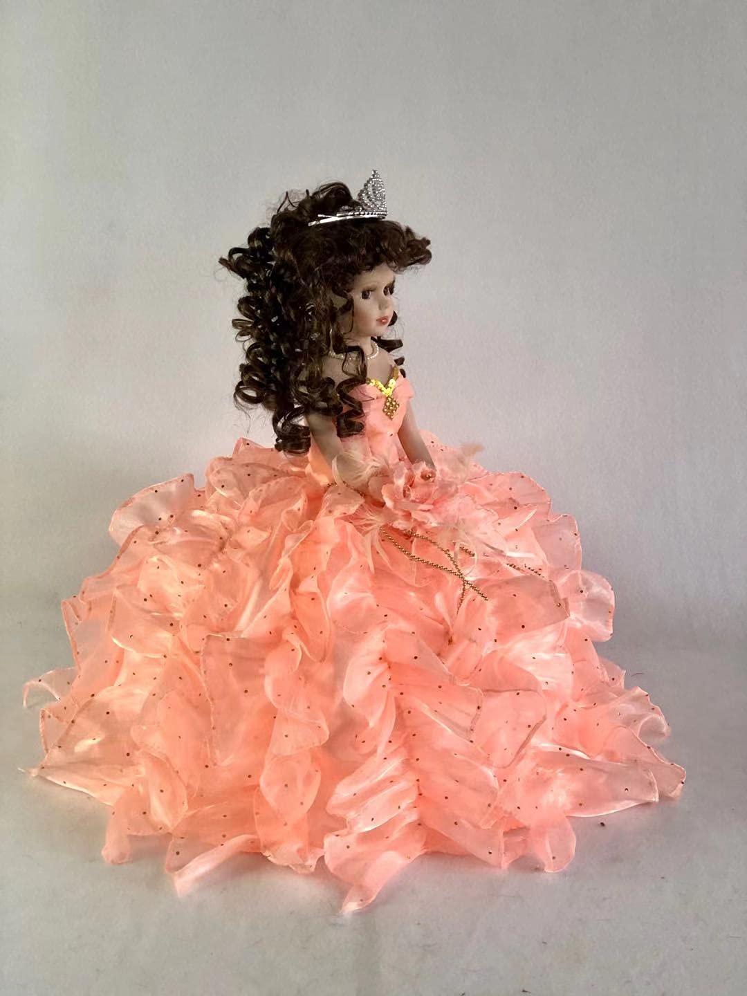J.Misa 18' Umbrella Porcelain Dolls Quinceañera Rose Pink