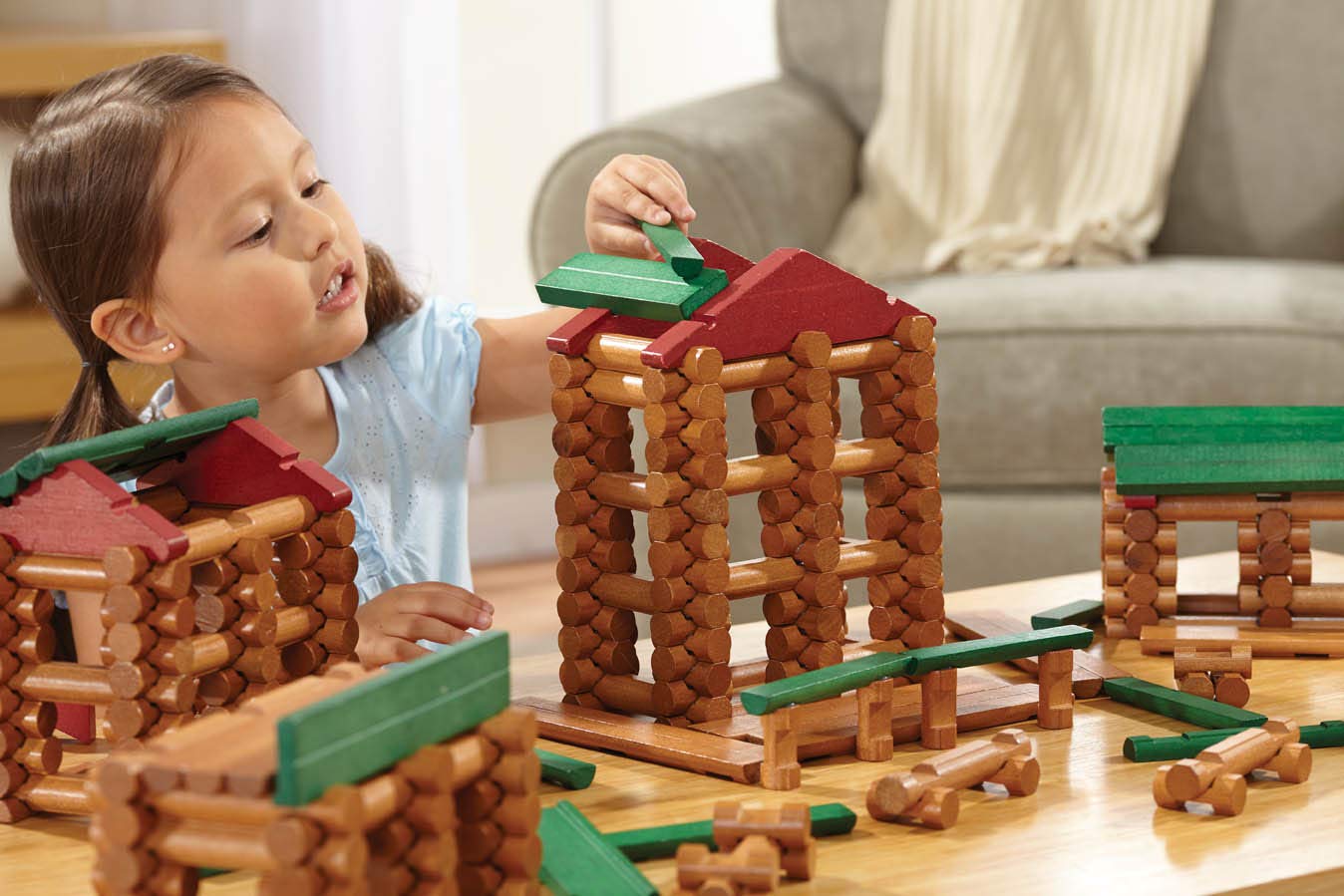 LINCOLN LOGS Collectors Edition Village Set - 327 Real Wood Pieces, Ages 3+, Retro Building Toy for Boys/Girls, Creative Constr