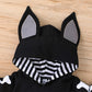 Baby Bat Costume Boy Girl: My First Halloween Baby Boy Outfit Newborn Cloak Romper Bat Ears Jumpsuit With Wings Cosplay Infant Toddler Vampire Ghost Dress Up Hooded Clothes Set Black Skull 18-24 Months