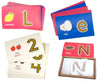 MFM TOYS Montessori Sandpaper Letters Tactile English Flashcards Combo (English Uppercase + Lowercase + Numerals + Sand Tray) | 