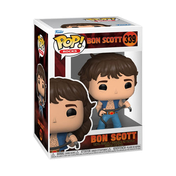 Funko POP! Rocks AC/DC Bon Scott Vinyl Figure - Multicolor - Model 72564 - Collectible Merchandise for Music Fans and Collectors