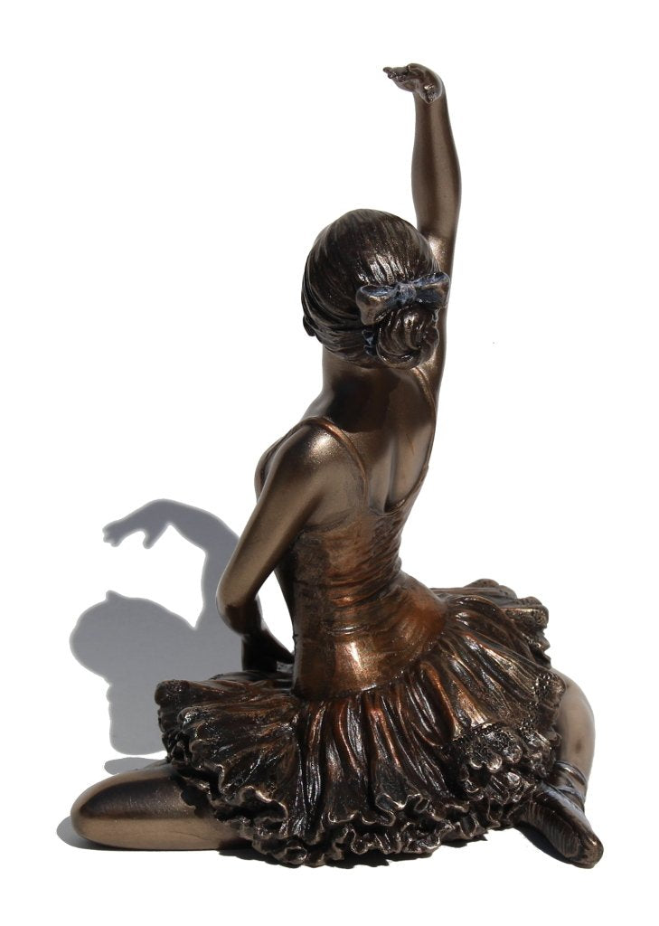 5.13 Inch Ballerina - Warming Up Cold Cast Bronzed Figurine