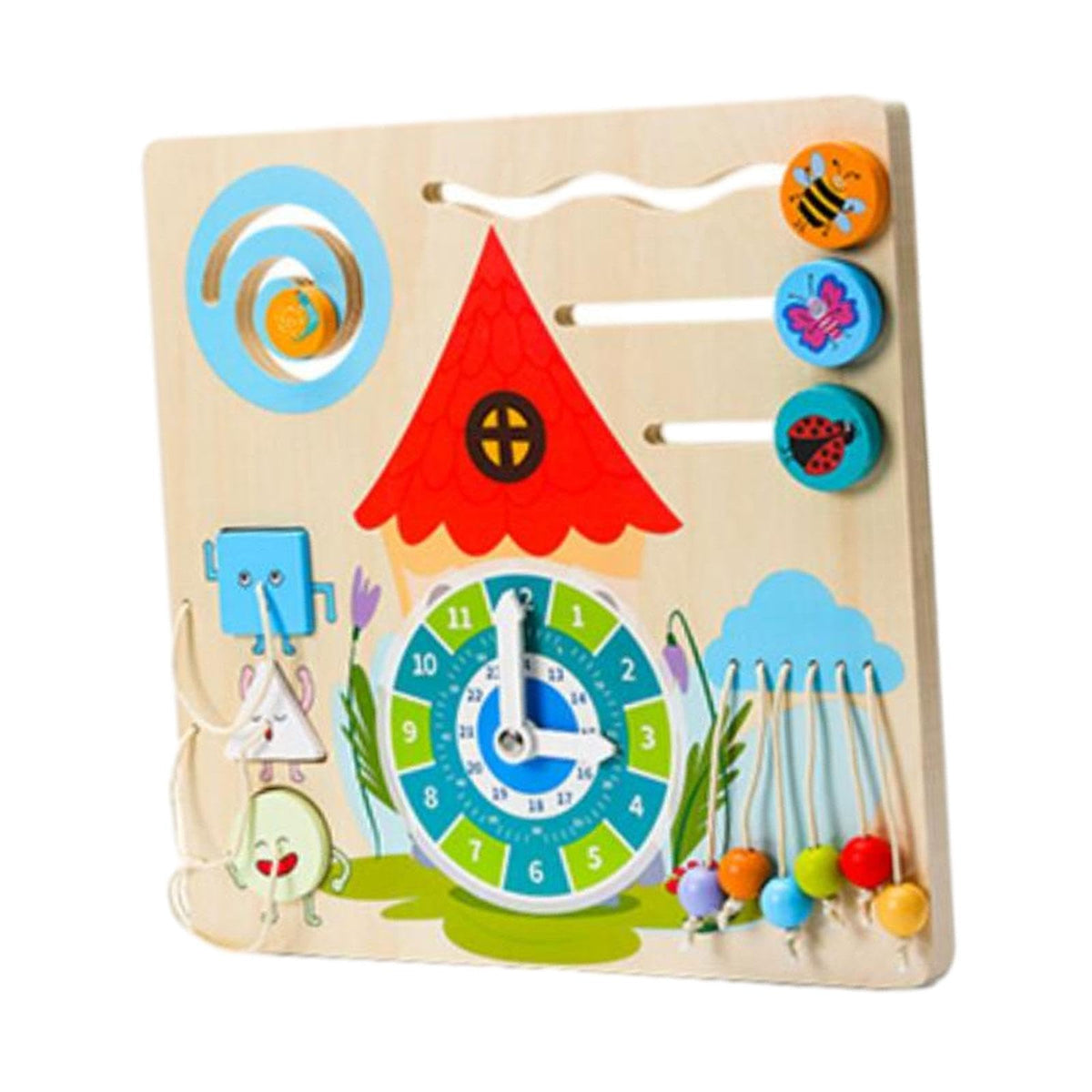JAZZY PEARLS Wooden Busy Board Montessori Toy for Birthday Gift Children Plane Travel Toy Style C|Toys & Hobbies | Educational |