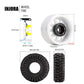INJORA 1.0 Beadlock Wheel Tires Set -3.78mm Offset Wheel Rims for 1/18 1/24 RC Crawler Car Axial AX24 SCX24 FMS FCX24 TRX4M,Whit