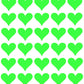 19Mm (3/4 Inch) Neon Green Heart Sticker Sheets Crafting Labels For Decorations And Party Supplies - 4320 Pack By Royal Green