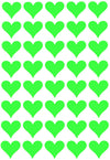 19Mm (3/4 Inch) Neon Green Heart Sticker Sheets Crafting Labels For Decorations And Party Supplies - 4320 Pack By Royal Green