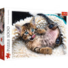 Trefl Cheerful Kitten 1000 Piece Jigsaw Puzzle, 27"x19", Multicolor, Model 10448, Creative Fun for Ages 12+
