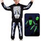 Urmagic Glow In The Dark Hoodies Set For Toddler Boys Girls Halloween Skeleton Costumes Pumpkin Sweatshirt Tracksuit Pants