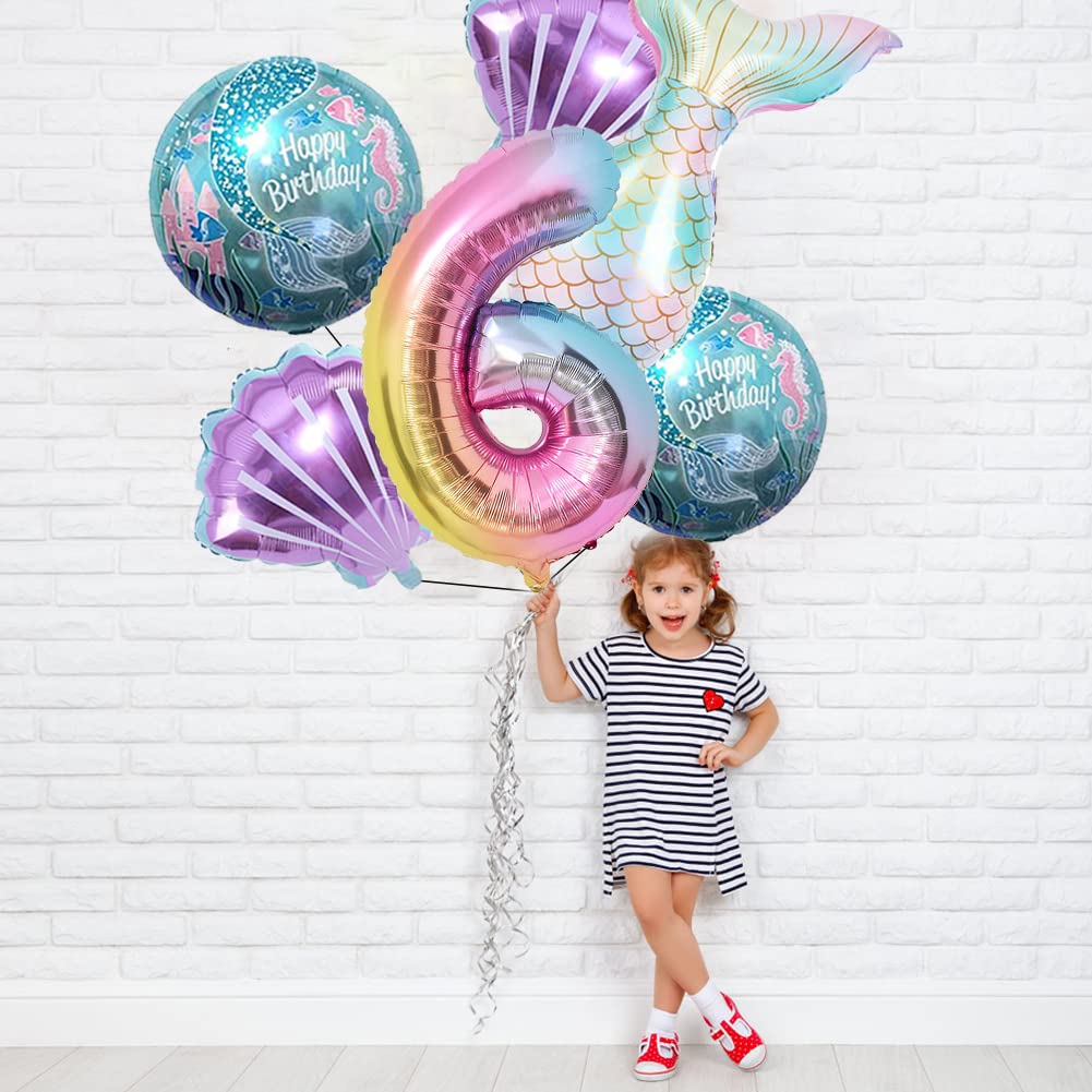 Mermaid Birthday Decoration Mermaid Balloons Kit Sea Balloon Mermaid Foil Balloon Mermaid Tail Balloons For Girls Mermaid Party