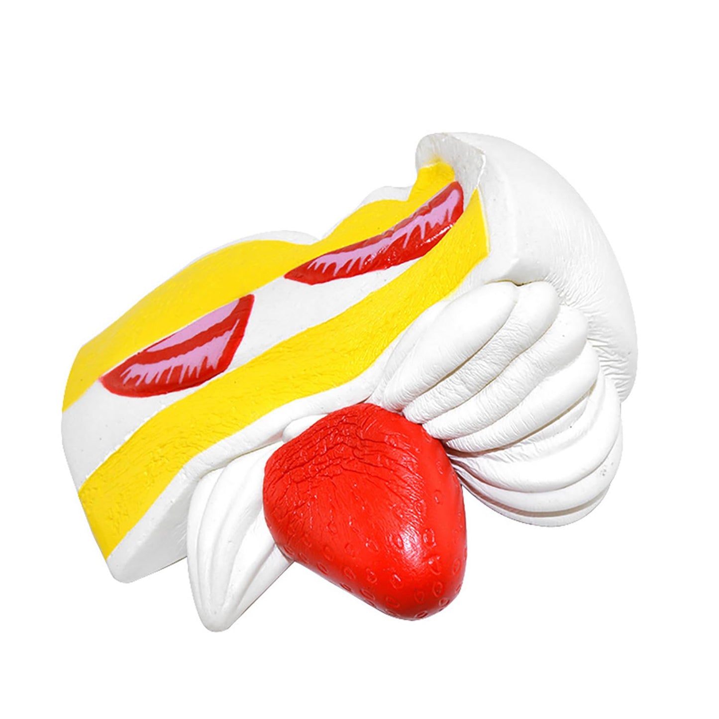 Kiibru Strawberry Shortcake Squishy Birthday Cake Squeeze Colossal Slow Rising Squishies Scented Toy Gift(White)