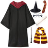 Qaq-Cosplay Kids Wizard Cosplay Costume - Magic Robe With Accessories Set For Boys & Girls - Halloween, Birthday Party, Cosplay